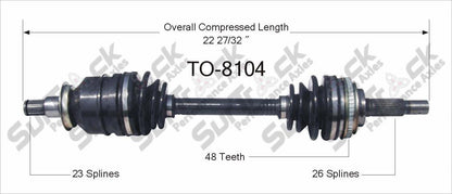 CV Axle Shaft-New Front Right Sur Tx TO-8104 Fits 96-00 Rav 4 AWD 4x4 Pass Side