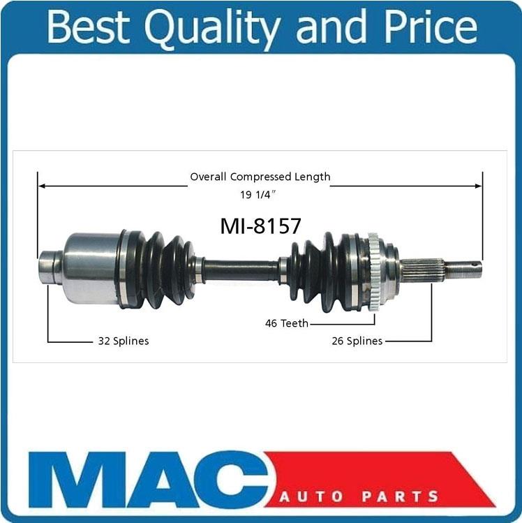 Eje delantero derecho CV para transmisión manual Turbo Chrysler PT Cruiser 2.4L 