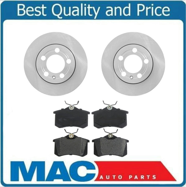 00-06 Audi TT 1.8L Quattro 232MM Only Ck Measure Rr Brake Rotors & Ceramic Pads