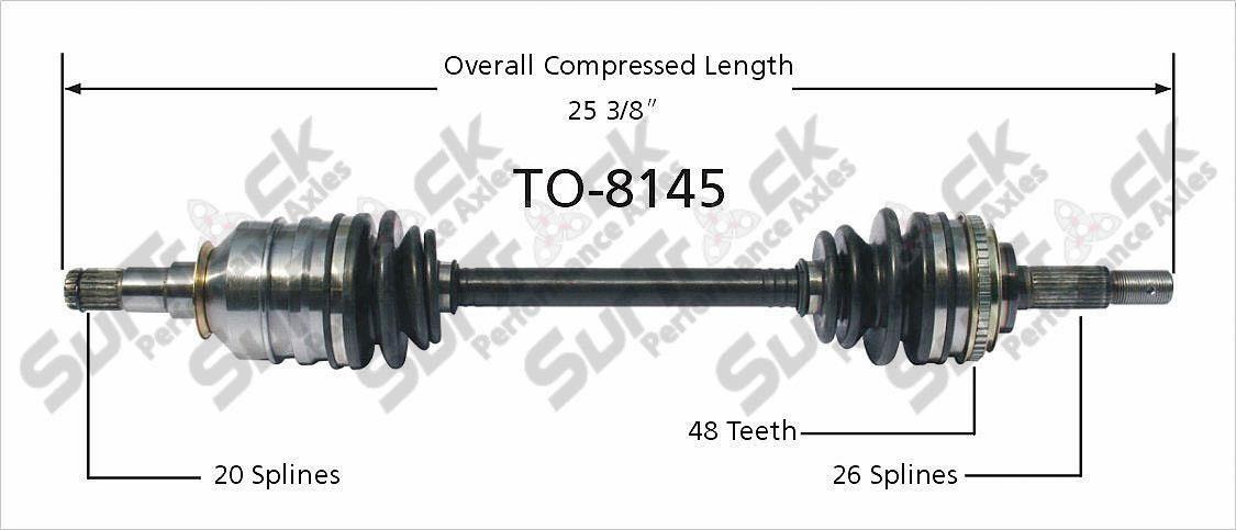 CV Axle Shaft- Front Left TO-8145 fits 94-99 Toyota Celica GT 2.2L Automatic