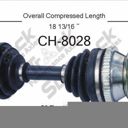 Eje CV-Nuevo delantero izquierdo o derecho (1 CH-8028 se adapta a Dodge Dakota Frt 4x4 91-96) 