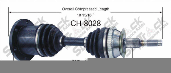 Eje CV-Nuevo delantero izquierdo o derecho (1 CH-8028 se adapta a Dodge Dakota Frt 4x4 91-96) 