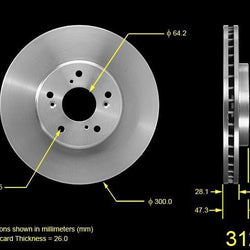 Rotor de freno de disco delantero (2) Qualis 31275 se adapta a Acura TSX Honda Pilot 