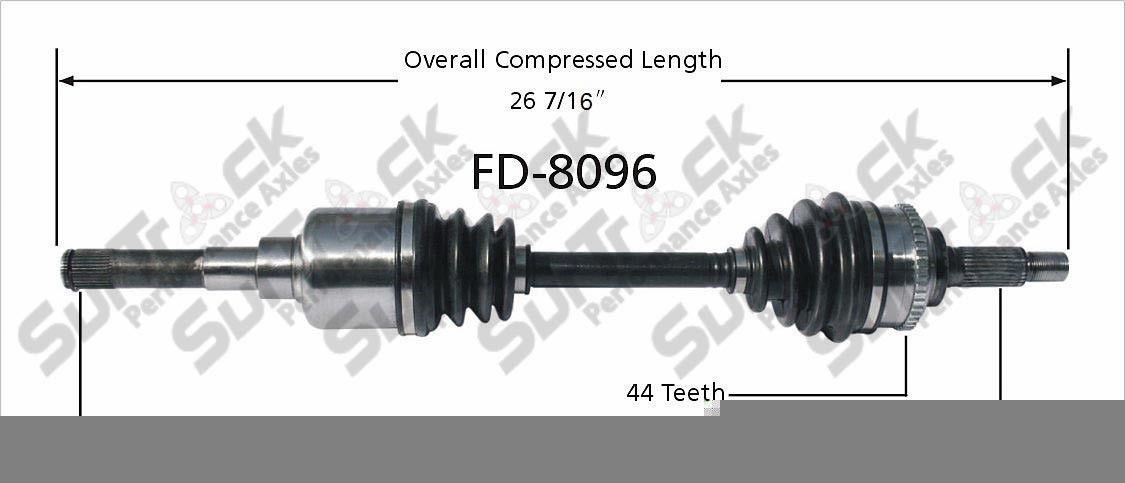 CV Axle Shaft-New Front Left FD-8096 01-08 Escape 3.0L Drivers Side Front