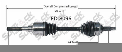 CV Axle Shaft-New Front Left FD-8096 01-08 Escape 3.0L Drivers Side Front