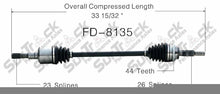 Eje CV - Nuevo trasero derecho SurTrack FD-8135 se adapta al escape trasero P/S 01-07 TRASERO 