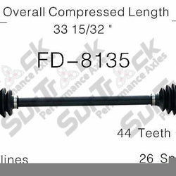 CV Axle Shaft-New Rear Right SurTrack FD-8135 Fits P/S Rear Escape 01-07 REAR