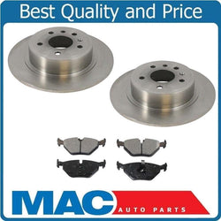 Rotores de freno de disco sólido trasero y pastillas de freno para Saab 95 9-5 3.0L Turbo 2000-2003