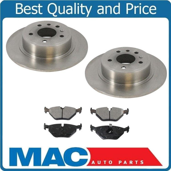 Rear Solid Disc Brake Rotors & Brake Pads for Saab 95 9-5 3.0L Turbo 2000-2003