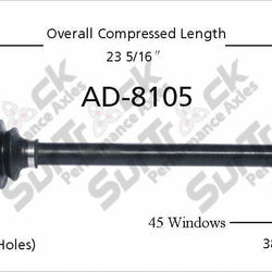 Eje CV - Nuevo delantero izquierdo AD-8105 se adapta a Audi A4 Quattro Man Trans 02-08 