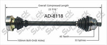Eje CV-Nuevo SurTrack izquierdo o derecho AD-8118 TRASERO 96-01 A4 Quattro 