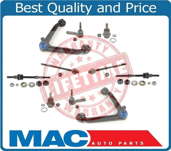 02-05 Ram 1500 4x2 Upp Control Arm Low Ball Joint Inn out Tie Rods Sway Bar 10Pc