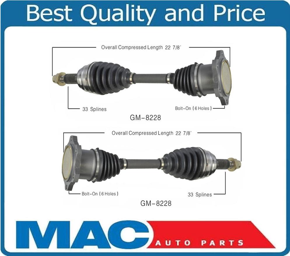 Front CV Axle Shaft (2) L R Fits 07 Silverado 1500 New Body Smooth Door Skin 4x4