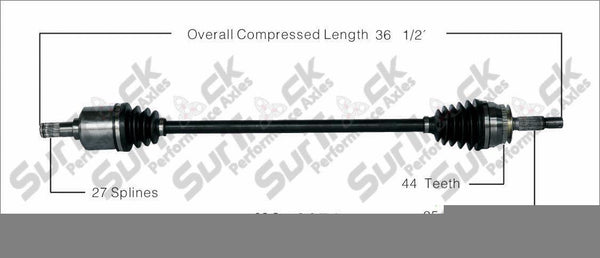 CV Axle Shaft-New F/R SurTrack KA-8051 With 27 Spline Inboard Call Check