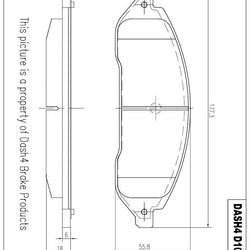 Disc Brake Pad-Ceramic Pads Front Dash 4 Brake CD1022 04-07 Freestar