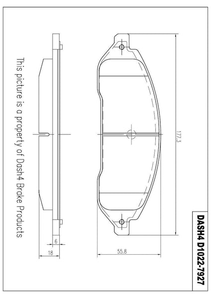 Disc Brake Pad-Ceramic Pads Front Dash 4 Brake CD1022 04-07 Freestar