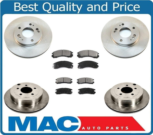 92-96 Diamante Front & Rear Brake Rotors & Ceramic Pads 31003 31005 CD530 CD383