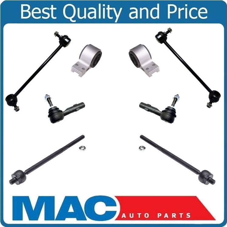 (2) Frt Low Rearward Control Arm Bushing 05-07 Five Hundred Tie Rods Sway 8Pc