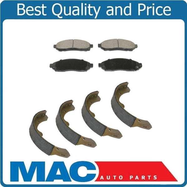 Front Ceramic Pads With Rear Organic Brake Shoes Fits 2013-2020 Nissan NV200