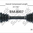 One (1) Front Left Driver Side Complete CV Drive Axle Shaft for 2001-2006 BMW X5