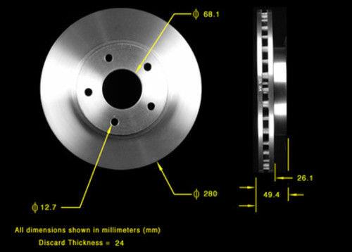 Rotor De Freno De Disco Delantero Qualis 31277 (2) 00-01 Maxima I30 