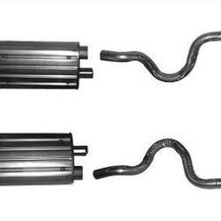 1986-1993 Ford Mustang Direct Fit Muffler Dual Exhaust System with AP Mufflers