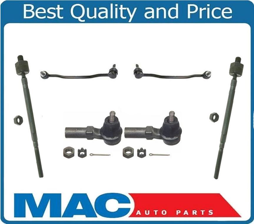 6 pcs Chasis Kit Fits Altima and Maxima Outer & inner Tie Rods & Sway Bar Links