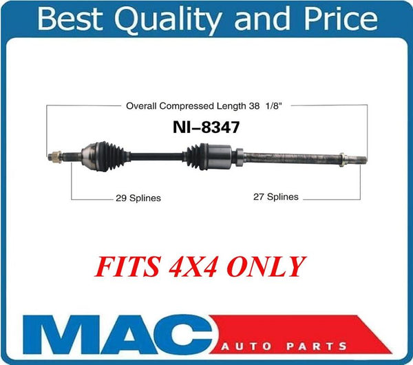 P/S New CV Axle Fits ALL WHEEL DRiVE 4x4 ONLY For Nissan Rogue 08-15 2.5L