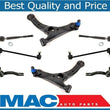 Se adapta a 03-08 Corolla brazos de control bujes rótulas varillas de amarre Sway Br Links 8 piezas