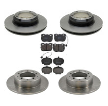 Rotores de freno de disco delantero y trasero con pastillas de freno para Land Rover Range Rover 90-95