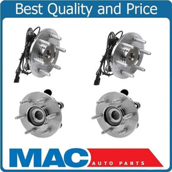 03-06 Expedition 4 Wheel Drive Front Hub & Rear Wheel Assembly 4 Pc Kit