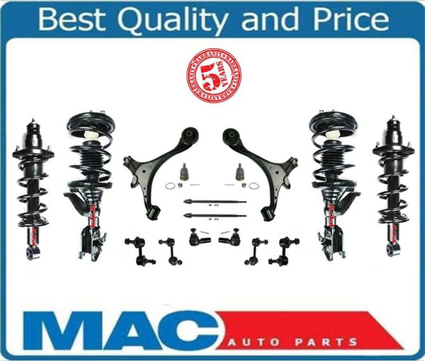 2001-02 Fits Honda Civic (4) Front & Rear Quick Spring Strut and Mount