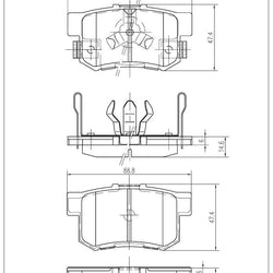 Disc Brake Pad-Ceramic Pads Rear Dash 4 Brake CD1086 05-14 CRV