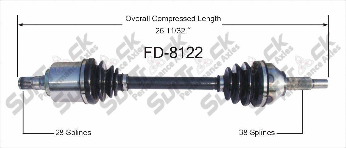CV Axle Shaft- Ft Left 8122 Five Hundred With F21 6 Speed Auto CALL CUSTOMER