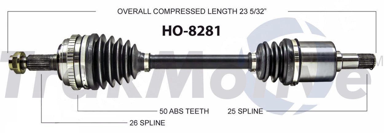 CV Axle Shaft- Front Left SurTrack HO-8281 fits 03-05 Honda Civic 1.3L Htbrid