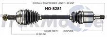 Eje CV - Nuevo delantero izquierdo SurTrack HO-8281 se adapta a Honda Civic 1.3L Htbrid 03-05 