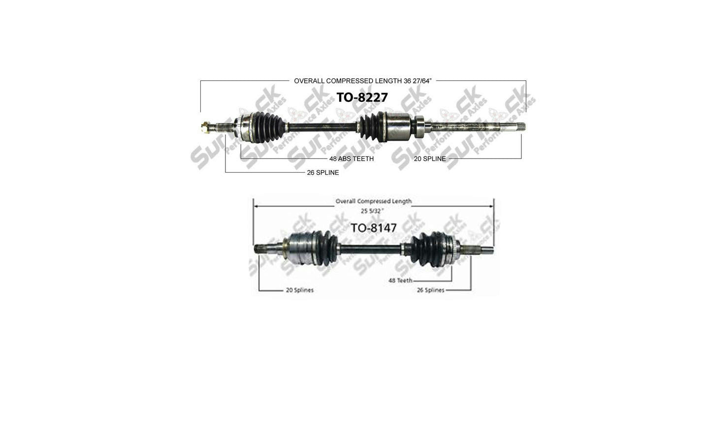 New CV Axle Shafts Front Left & Right Fits All Wheel Drive 03-06 VIBE MATRIX