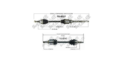 New CV Axle Shafts Front Left & Right Fits All Wheel Drive 03-06 VIBE MATRIX