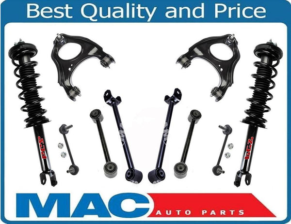 Rear Complete Struts 8 Pcs Chassis Kit Rear Arms & Links For Honda Accord 08-12