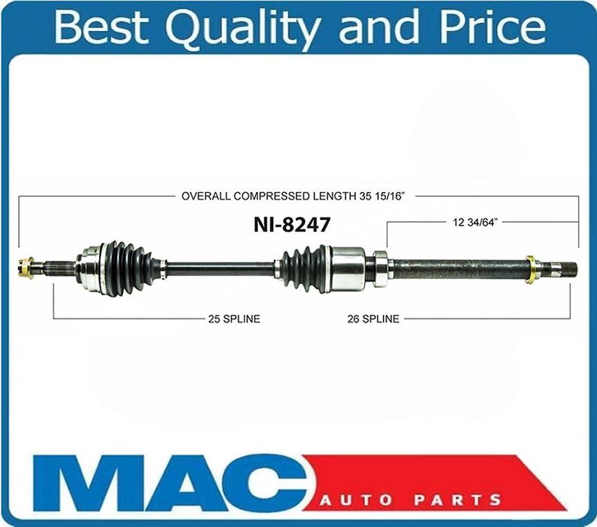 Front Passenger Side CV Axle NI-8247 Fits Versa & Cube Manual Transmission ONLY!