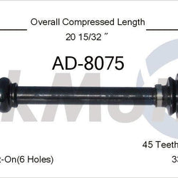 Eje CV delantero AD-8075 para tracción delantera del lado del pasajero W automático 