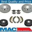For 00-03 Saturn L LS LS1 LW Frt Brake Disc Rotors Pads Drums and Shoes 6pc Kit