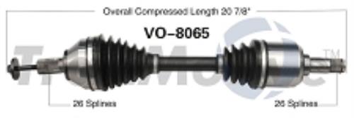 Eje CV nuevo delantero izquierdo VO-8065 para 07-13 C30 06-10 C70 CON TRANSMISIÓN MANUAL 