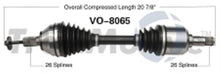 Eje CV nuevo delantero izquierdo VO-8065 para 07-13 C30 06-10 C70 CON TRANSMISIÓN MANUAL 