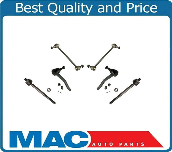 Fits For 09-14 Maxima Front Inner & Outer Tie Rods Sway Bar Links 6pc