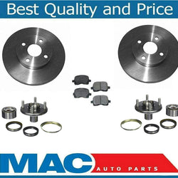 Fits For 98-02 Corolla Prizm Front Brake Rotors & Ceramic Pads Hub & Bearings 5p