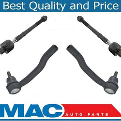 Fits 09-13 Mazda 6 4 Cyl & 6 Cyl (2) Inner & (2) Outer Tie Rod End