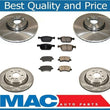 Fits 10-15 XC60 Front & Rear Brakes Disc Rotors & Ceramic Brake Pads