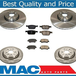Fits 10-15 XC60 Front & Rear Brakes Disc Rotors & Ceramic Brake Pads
