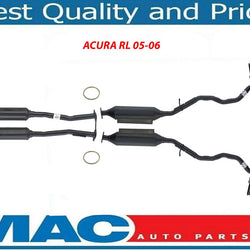 El sistema Exhuast se adapta a Acura RL 05-06 V6 con resonador medio y tubos de escape y silenciadores